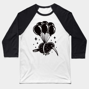 Kiwi Bird In Flight Baseball T-Shirt